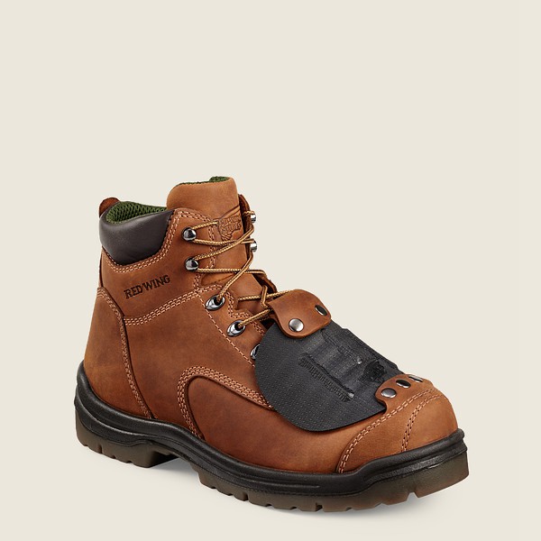 Red Wing Mens Safety Boots - King Toe® - 6-inch Toe Metguard - Brown - LNH465810